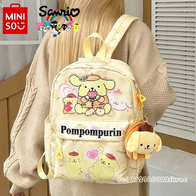 Sanrio 2025 Новый студенческий рюкзак, модный высококачественный рюкзак для девочек, мультяшный многофункциональный рюкзак большой емкости для хранения