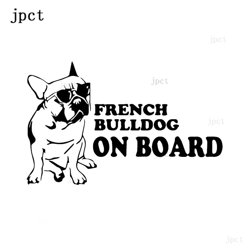 CTCM 16.3x10.2cm French Bulldog car funny dog vinyl window decoration black / silver c24-1587 waterproof Car Sticker