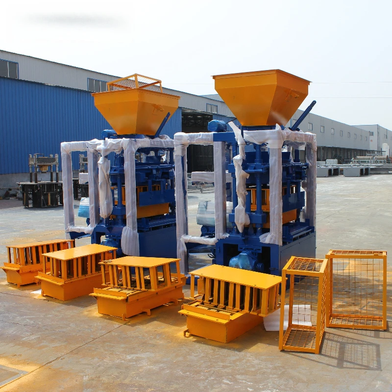 High Quality QT4-24 Automatic Interlock Block Making Machine For Concrete Brick Production Engine Gear Hydraulic Pressure