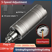 Mini Driller High Power 5 Speed Regulation Electric Drill Grinder 5500-28000RPM Micro Rotary Tool Engraving Pen Drilling Machine