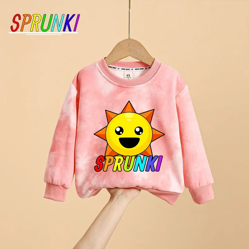 Sprunki Incredibox Children Hooded Sweater Hoodies Printed Cartoon Anime Long Sleeved Spring Autumn Sweatshirts Kid Clothes Gift