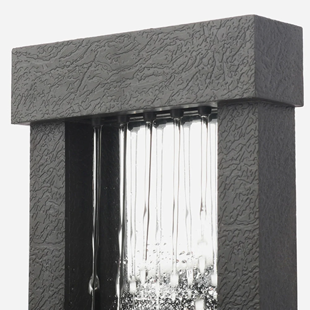 Fuente de Agua Interior con Cascada de Agua Fluyente, Adorno de Escritorio para Dormitorio, Sala de Estar, Estudio, Decoración de ABS, Regalos para Amigos