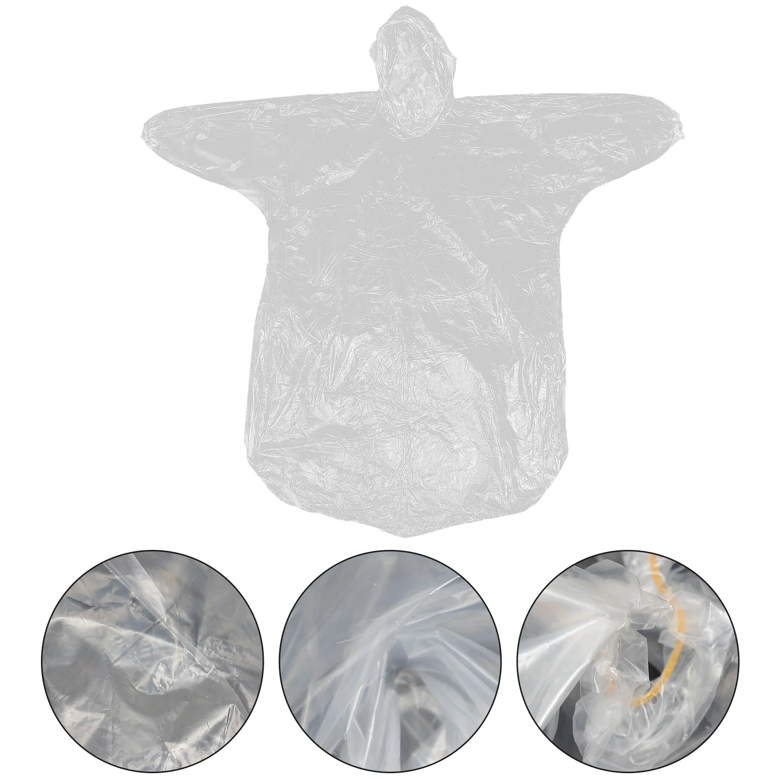 

6 Pcs Thickened Compressed Raincoat Adult Mens Poncho with Hood Coats Waterproof Disposable Women's Raincoats