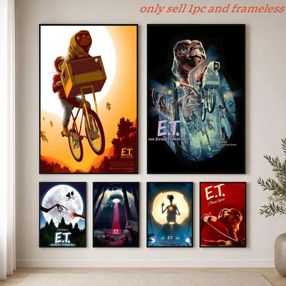 Film E-E.T. the Extra-Terrestrial Poster HD Hot Theme Singer/OST/Movie/Anime-Waterproof Self-Stick Home Decor