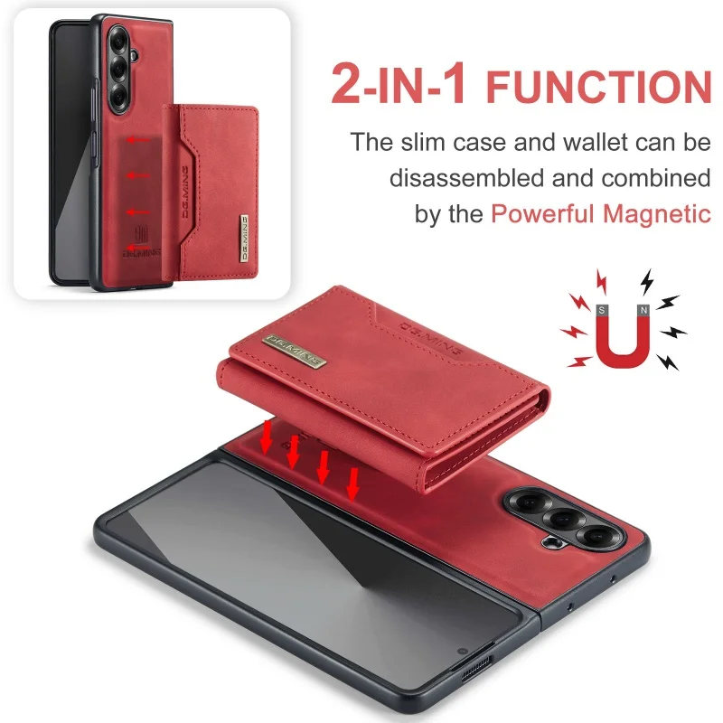 DG.MING Leather Wallet Phone Case for Samsung Galaxy Z Fold 8 Ultra 7 6 5 4 3 fold7 fold6 fold5 Cards Holder Funda Cover Hoseje