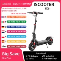 iScooter iX6 1000W Electric Scooter 11 inch EScooter 17.5Ah 25 km/h 55-65km Range Powerful Electric Scooter Foldable E-Scooter