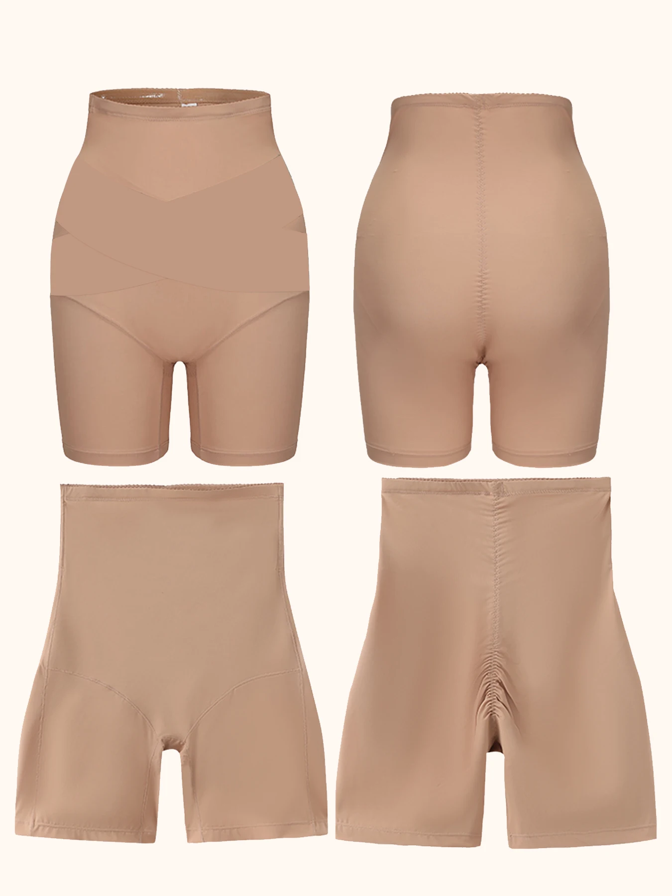 بنطال نسائي عالي الخصر بلون سادة مع تحكم في البطن ورفع الورك واستعادة ما بعد الولادة