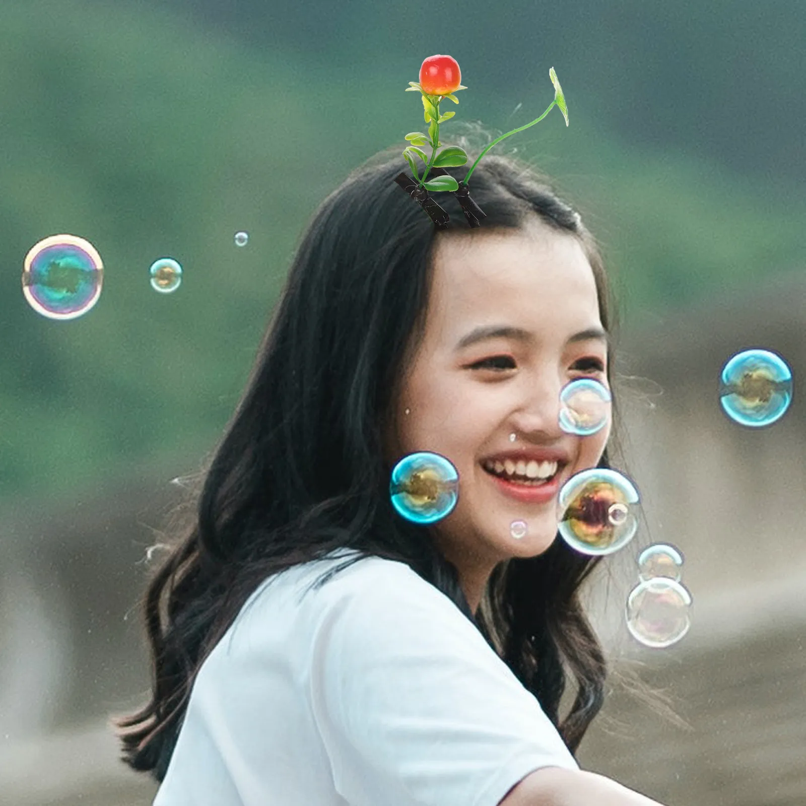 32Pcs Simulated Plant Hair Clips Lifelike Lightweight Comfortable for Girls Women All Ages Fun Hair Accessories