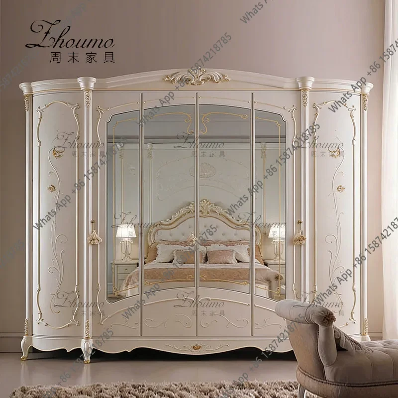 I HAmerican Retro Wardrobe Simple Personality Solid Wood Combination Wardrobe Bedroom Multi-functional Locker S