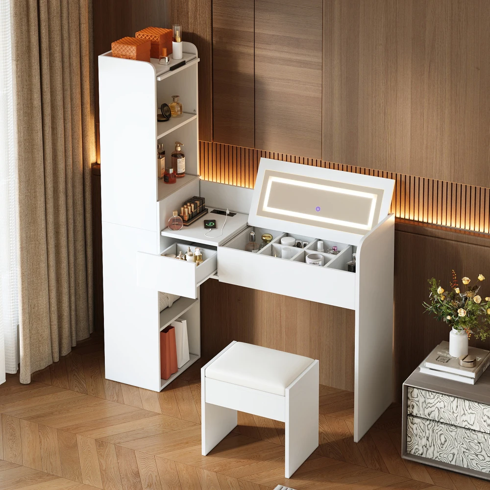 🌍 Vanities: How to Organize Makeup with a Hidden Storage Vanity