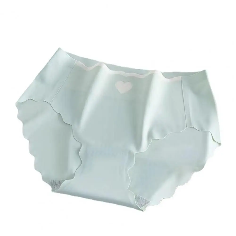 Mid Waist Panties Moisture-wicking Seamless Ice Silk Women's Sports Panties with Anti-septic Properties for Breathable