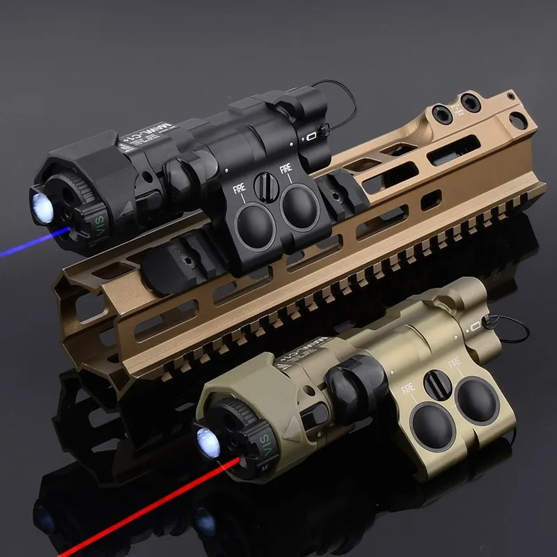 New Upgraded MAWL-C1 Tactical Airsoft All Metal CNC LED Aiming MAWL Red Dot Green Blue Hunting Weapon Lights IR Laser