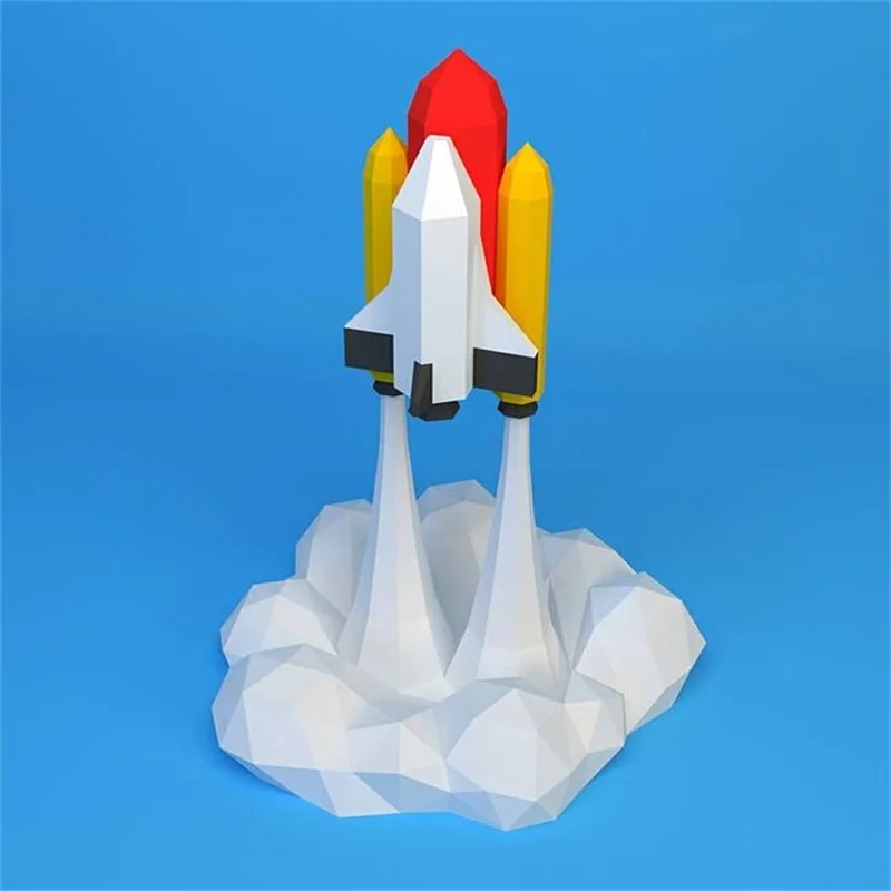 60cm Space Shuttle Plane Spaceplane The Rocket Lifts Off Paper Model Home Decor Wall Decoration Paper Craft 3D DIY Toys