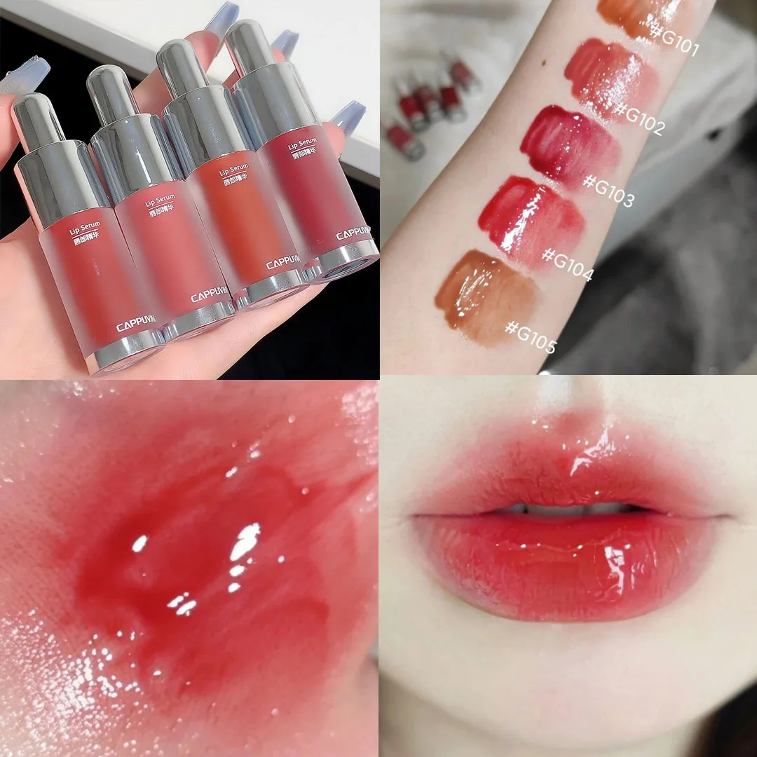 CAPPUVINI Lip Gloss Mirror Series High Shine Glossy Lip Tint Long-Lasting Liquid Lipstick Kawaii Bottle Lip Make Up