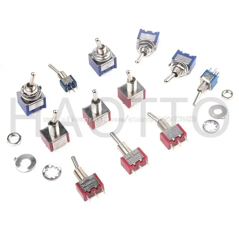 30PCS Mini Toggle Switch MTS-102 Mini Lever Switch 3 6 9 Pin MTS-103 MTS-202 MTS-203 MTS-103 MTS-302 MTS-303 MTS-304