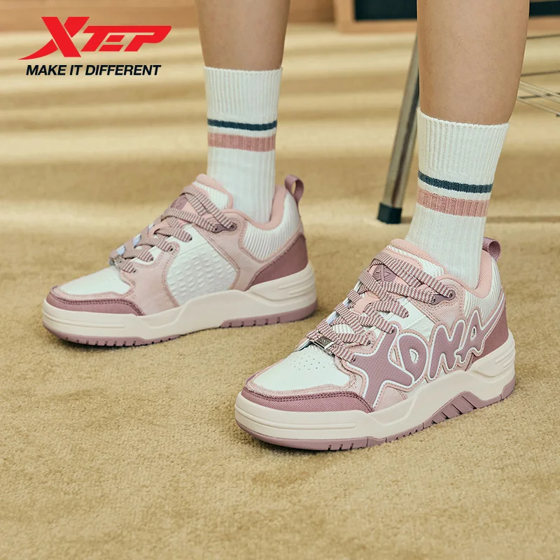 Xtep Oubao Sports Shoes For Women  Winter Rebound Running Shoes Trendy Retro Cushion Sneakers 976418330004