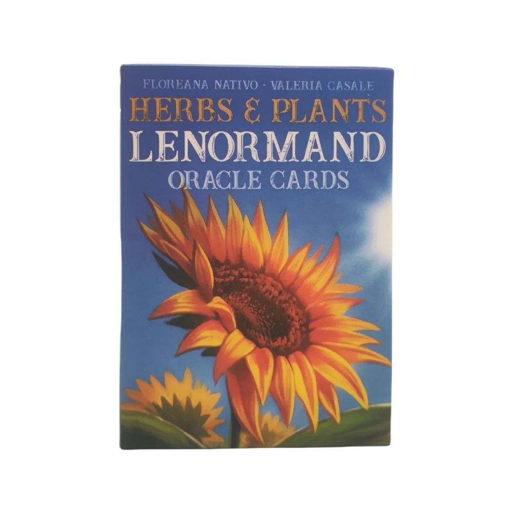 Lenormand-Cartas de hierbas y plantas, cartas de oráculo de 10,4x7,3 cm, 36 tarjetas de piezas con colores vivos y símbolo espléndido