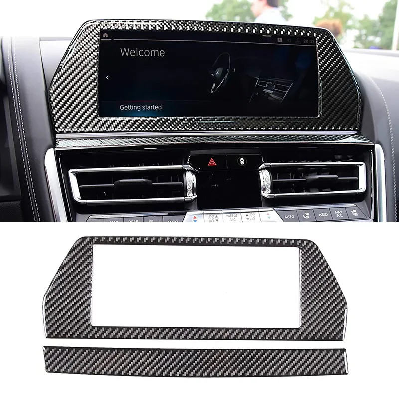

Carbon Fiber Trim Central Navigation Control Panel Frame Sticker For BMW 8 Series G14 G15 G16 2019-2023 Interior Car Accessories
