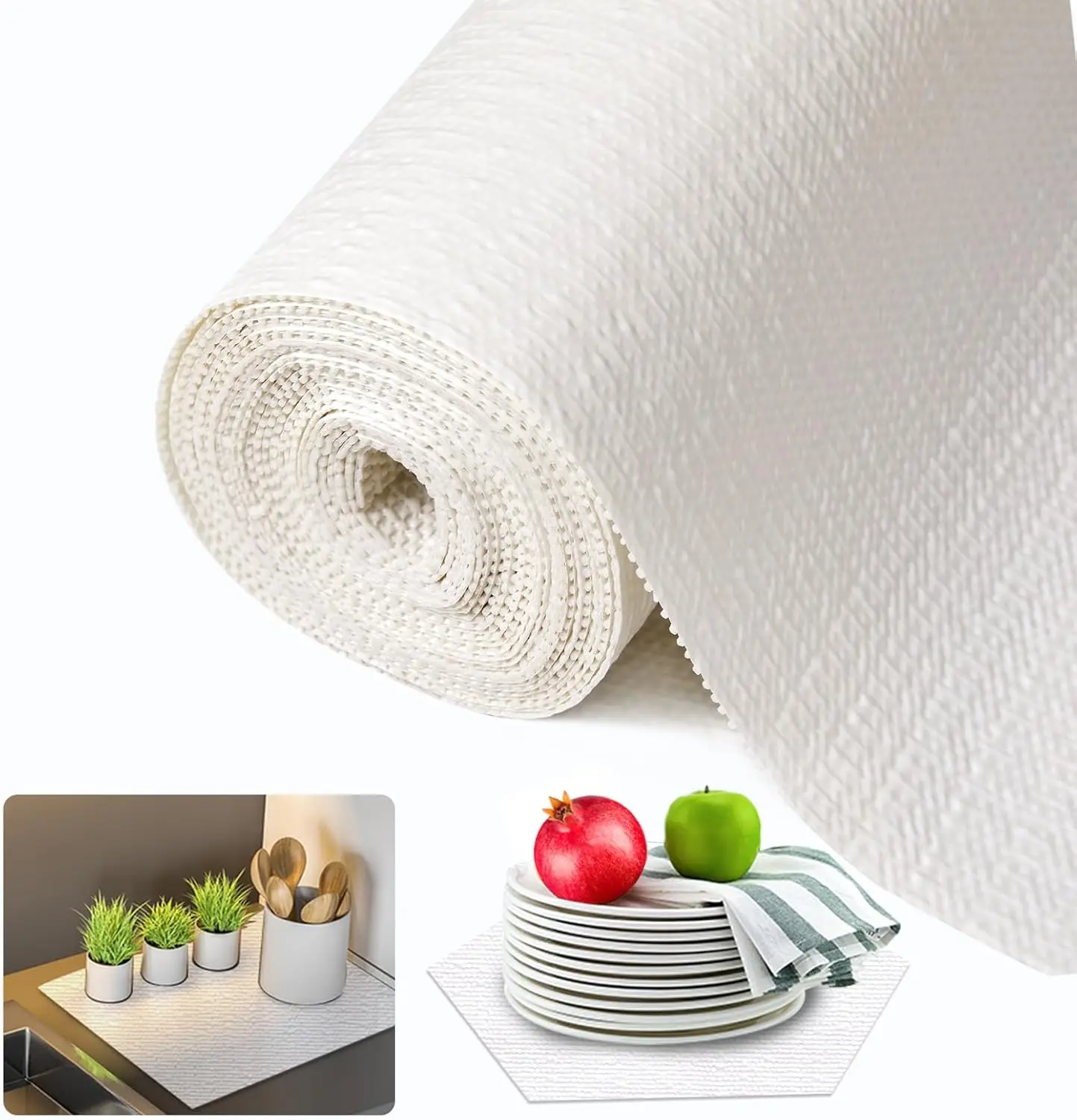 

Non Adhesive Non Slip Waterproof Washable Thick Shelf Drawer Liner for Kitchen Cabinet Dresser Pantry Bathroom