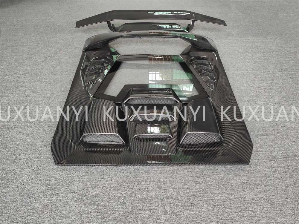 

Задняя крышка из углеродного волокна и комплект кузова хвостового крыла для модернизации Т-образного капота двигателя Lamborghini Huracan LP580 LP610