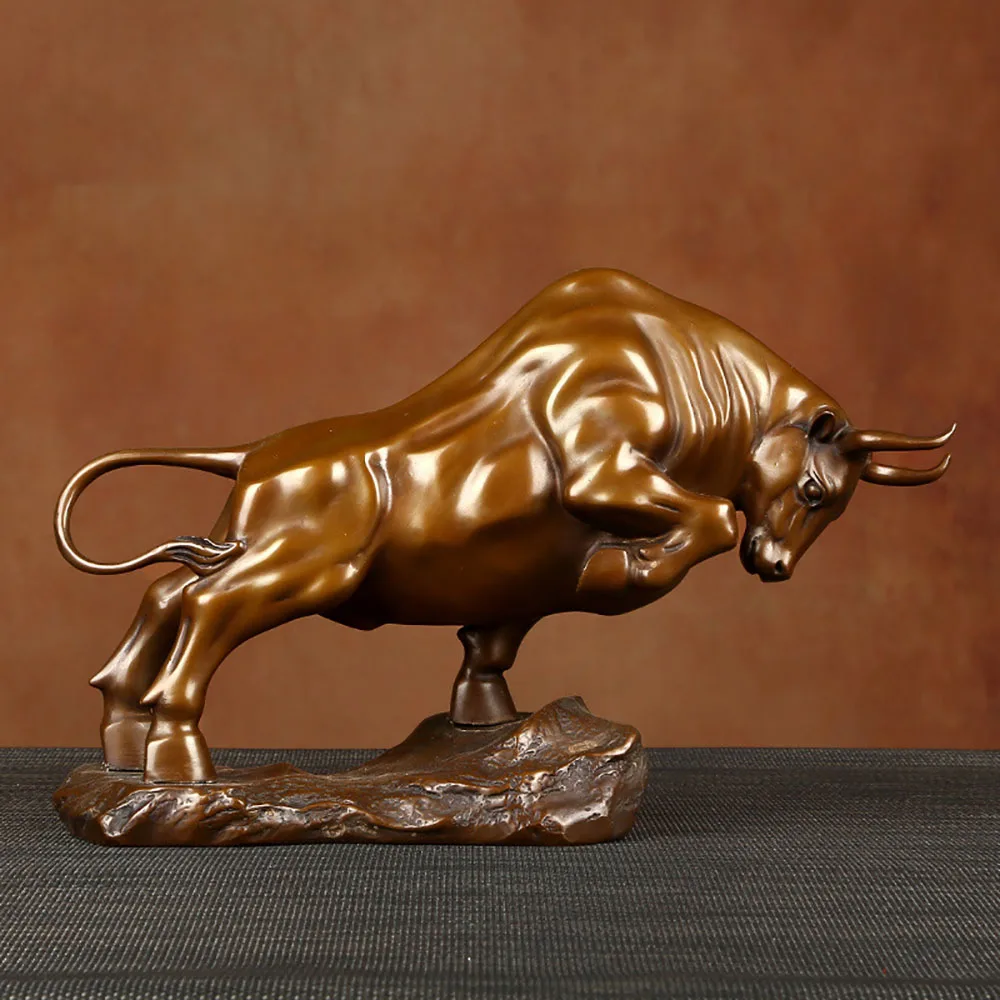 Purple Copper Development Bull Copper Bull Decoration Bull Qi Soaring Crafts Opening Gift Office Entrance Decoration arrogant