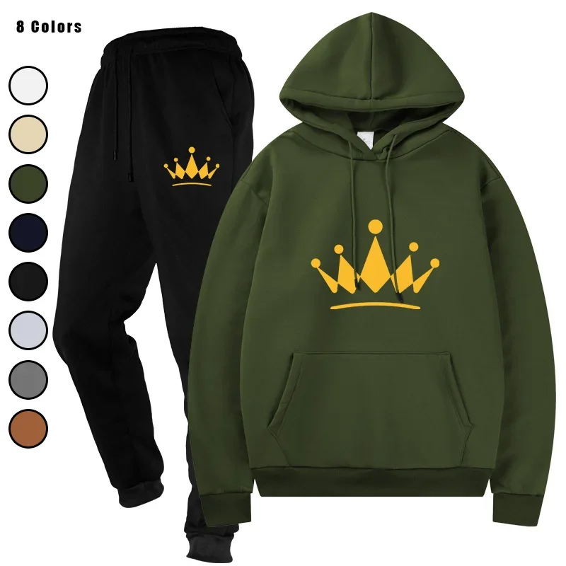 

Men's polini Fashion Two - Piece Hooded Tracksuit Jacket Pullover Track Pants Casual Outdoor Sports Streetwear Set