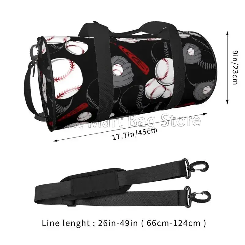 Bolsa de viaje de béisbol Unisex, bolsas de noche de fin de semana de gran capacidad, bolsa de mano de equipaje impermeable portátil para deportes de gimnasio y Yoga