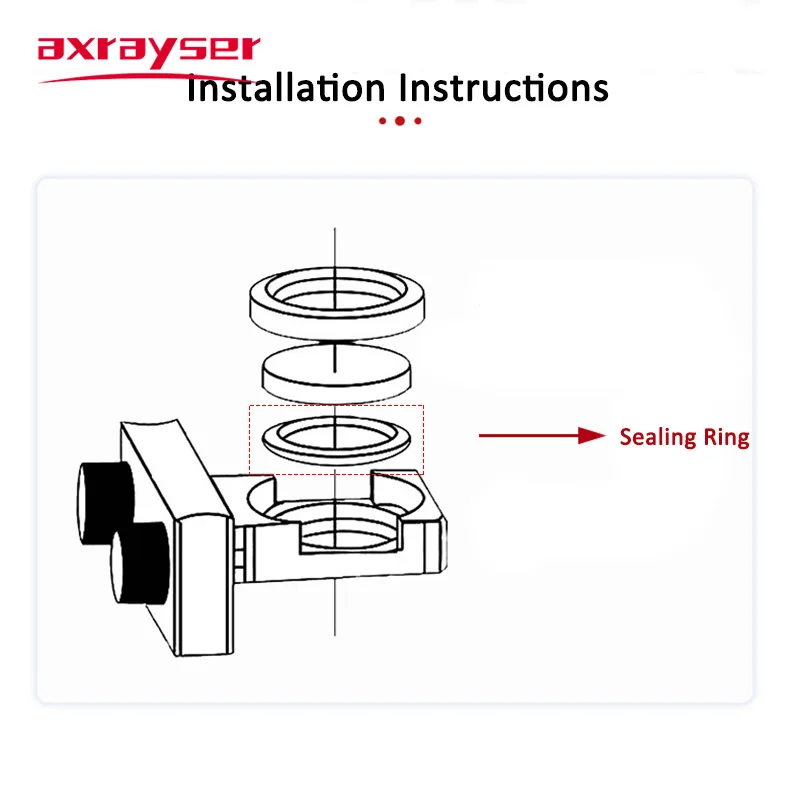 Imagem -06 - Raytools Sealing Ring para Laser Lens Proteção Windows Spring Seal Cabeça Laser Bt210 Bt240s Bm109 Bm114 27.9*4.1 24.9*1.5 37*7 mm