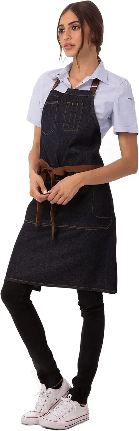 

Unisex Memphis Bib Apron for Professional Kitchen Use - Durable & Adjustable