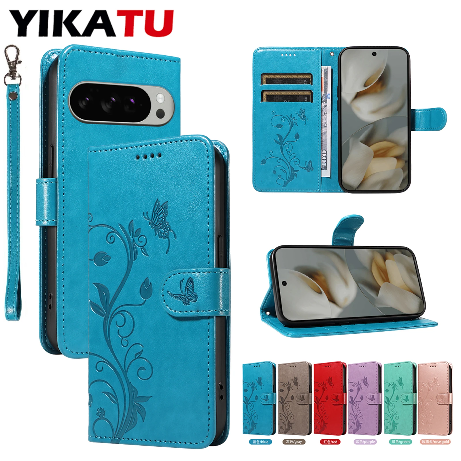 

Magnetic Shockproof Wallet Leather Case For Google Pixel 6 7 8 9 Pro 6A 5G 7A 8A 9A 10 Pro XL 10A RFID Blocking Layer Protect