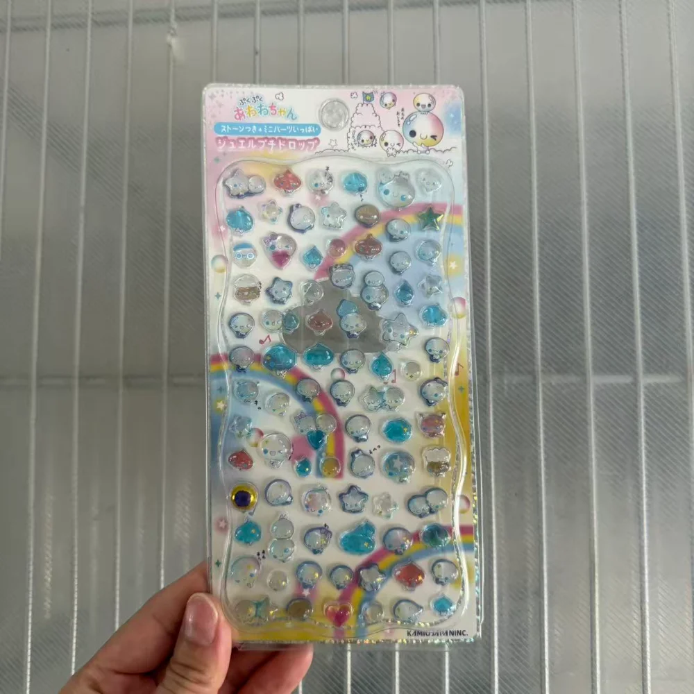 

Kawaii Small Water Droplets Laser Sparkle Relief Three-Dimensional Crystal-Clear Solid Sticker Phone Case Decoration Toy