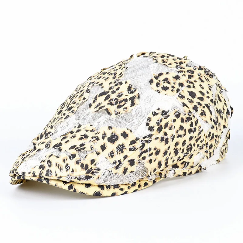 

Summer Thin Beret Women Fashion 2025 Leopard Floral Print Flat Cap Korea Vintage Newsboy Hats Peaky Blinders Peaky Chapeau Femme