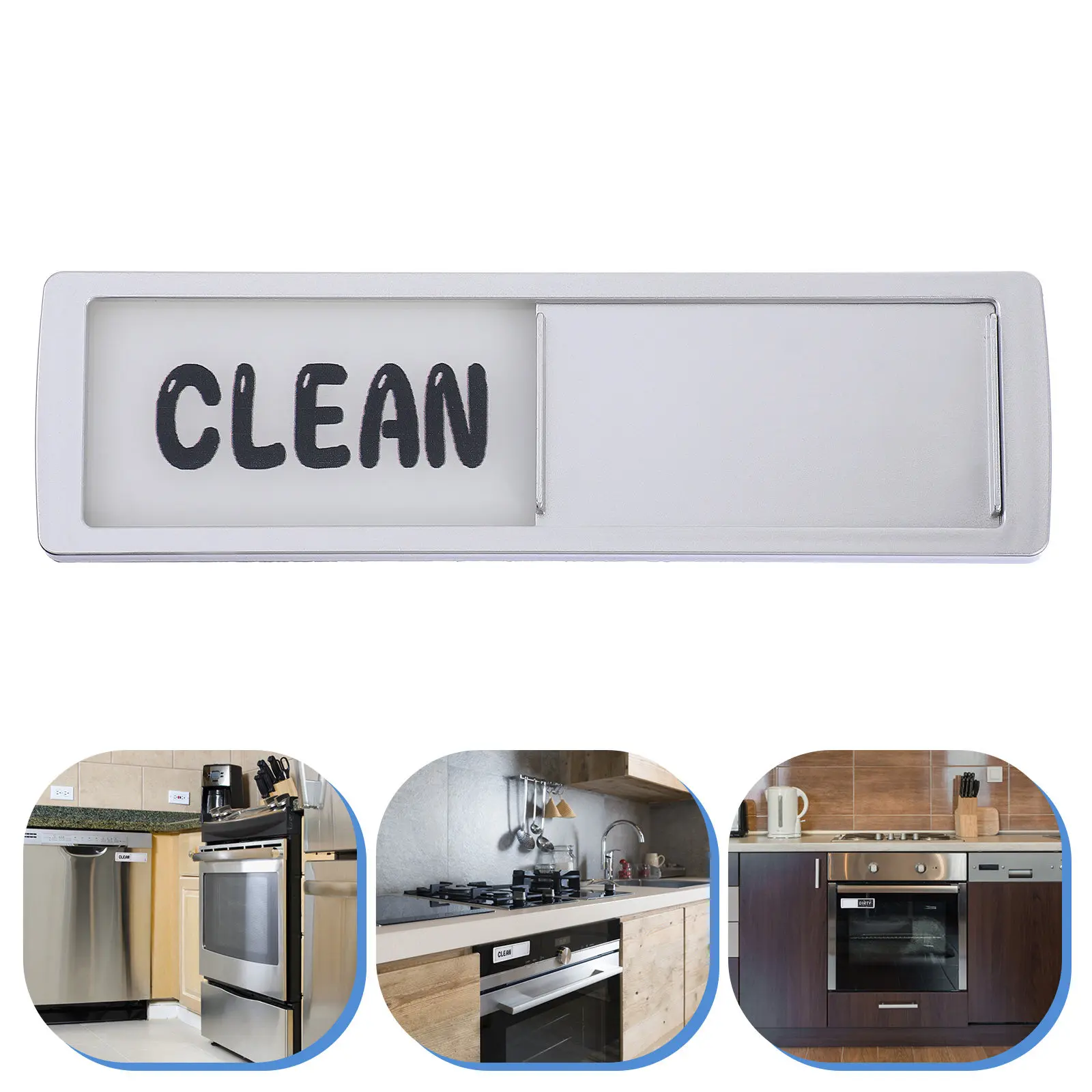 1Pcs Double Side Dishwasher Magnetic Clean Sign Simple Washing Machine Cleaning Fridge Laundry Room Magnet Dishwasher Clean Sign