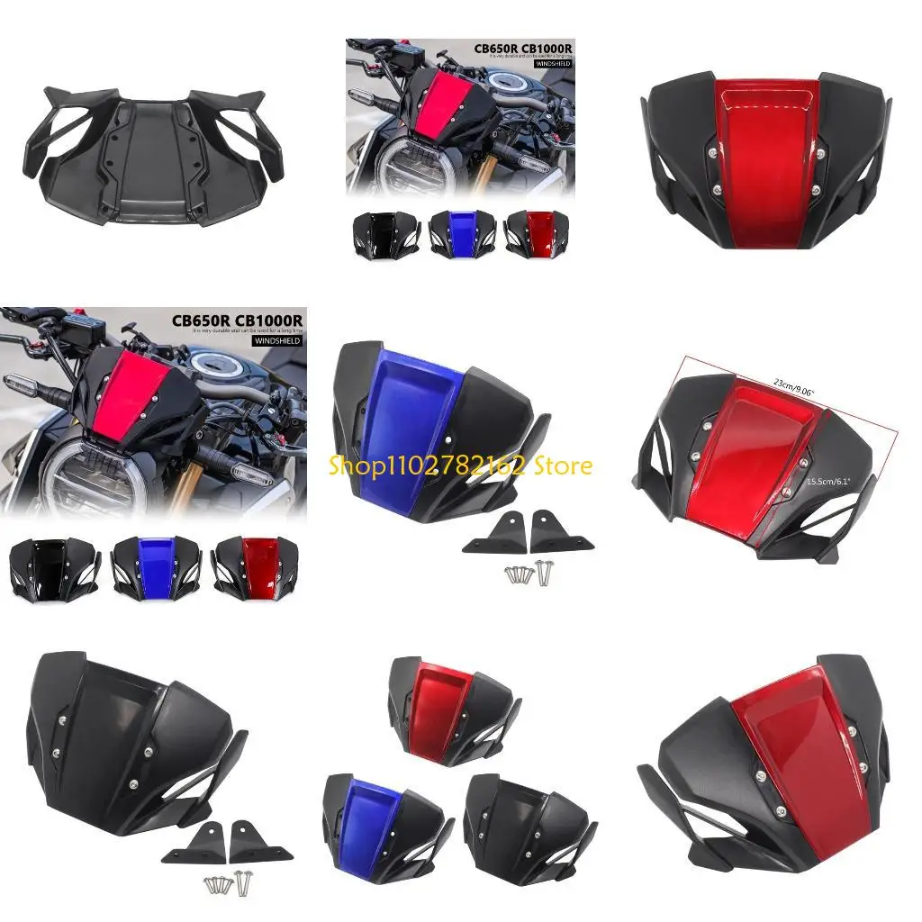 

547B Motorcycle Flyscreen Windscreen for CB650R CB1000R Fairing Windshield Front Screen Wind Deflectors Protectors 3-color