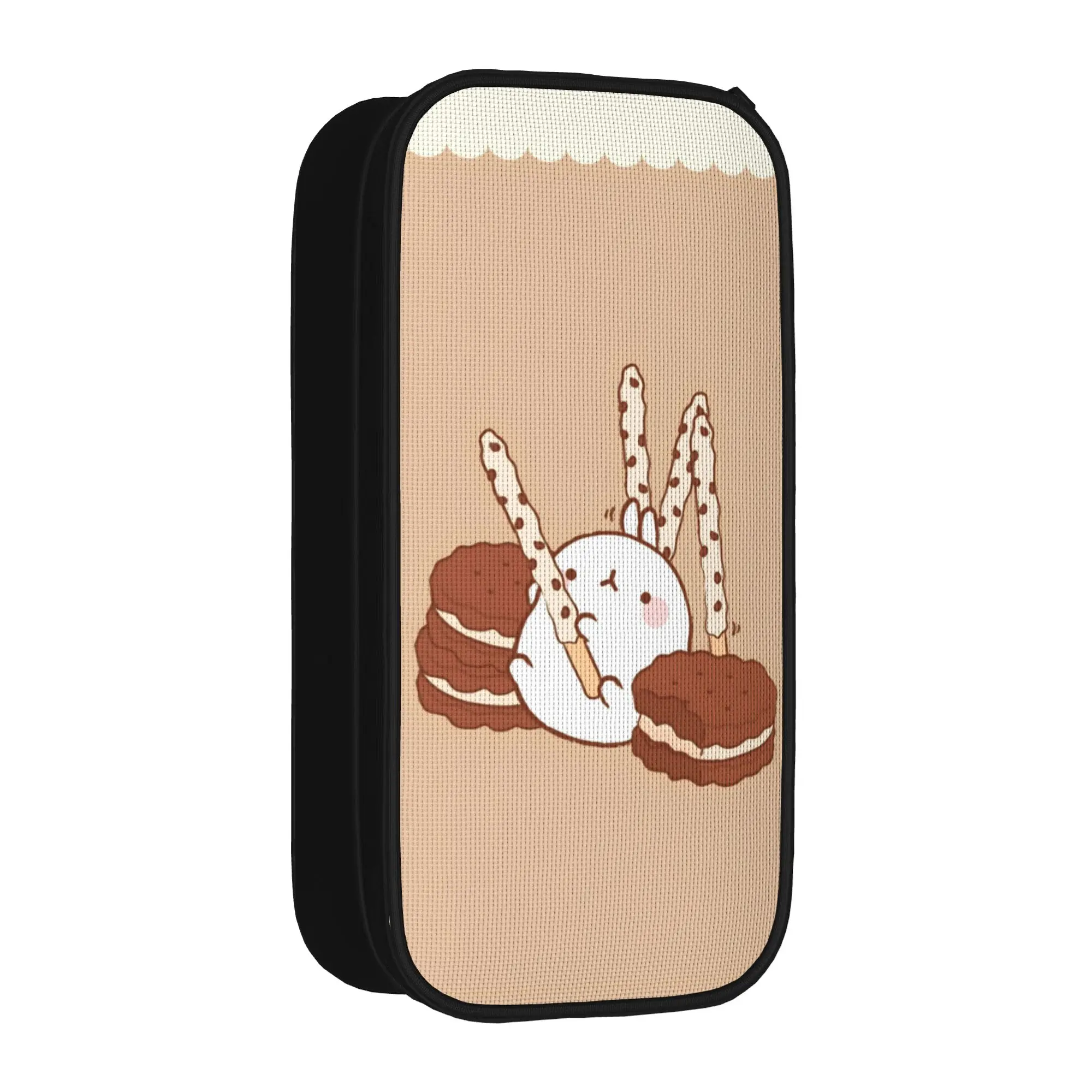 Cartoon M-Molangs Pencil Case  Pen Box Bag Student Big Capacity Students School Gift Pencil Pouch