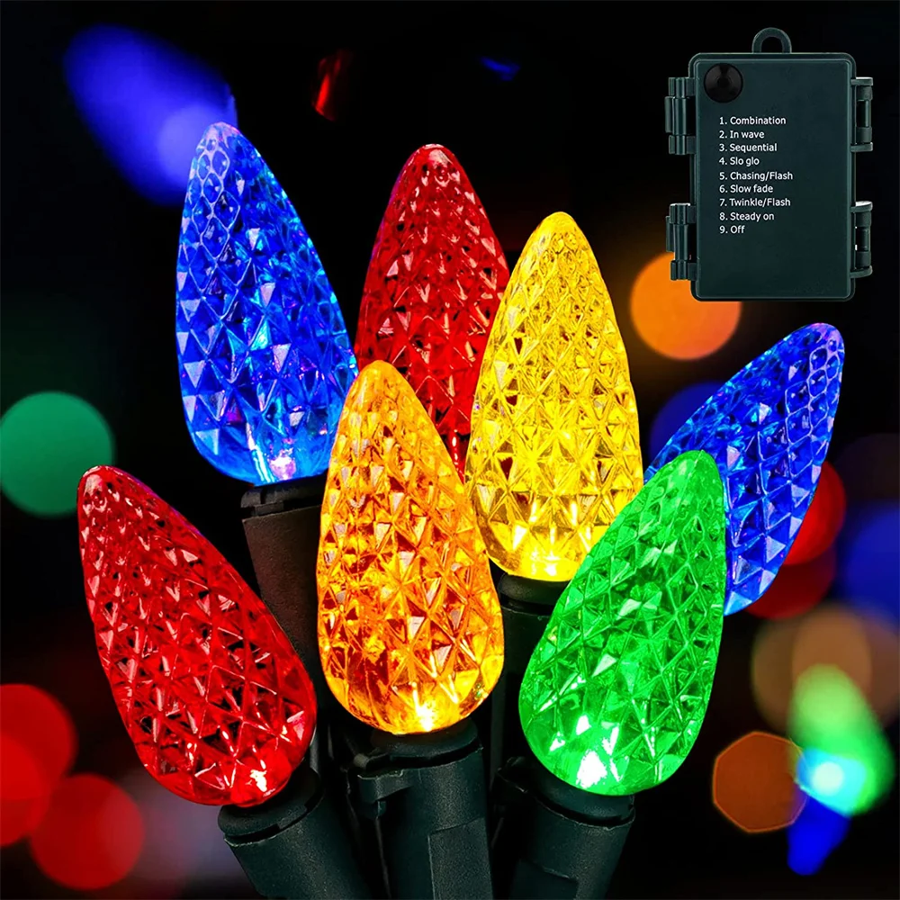 

5M 50 LEDs Strawberry Christmas LED String Light Battery/Solar Garlands Patio Christmas Tree Party Wedding Home Decoration Lamp