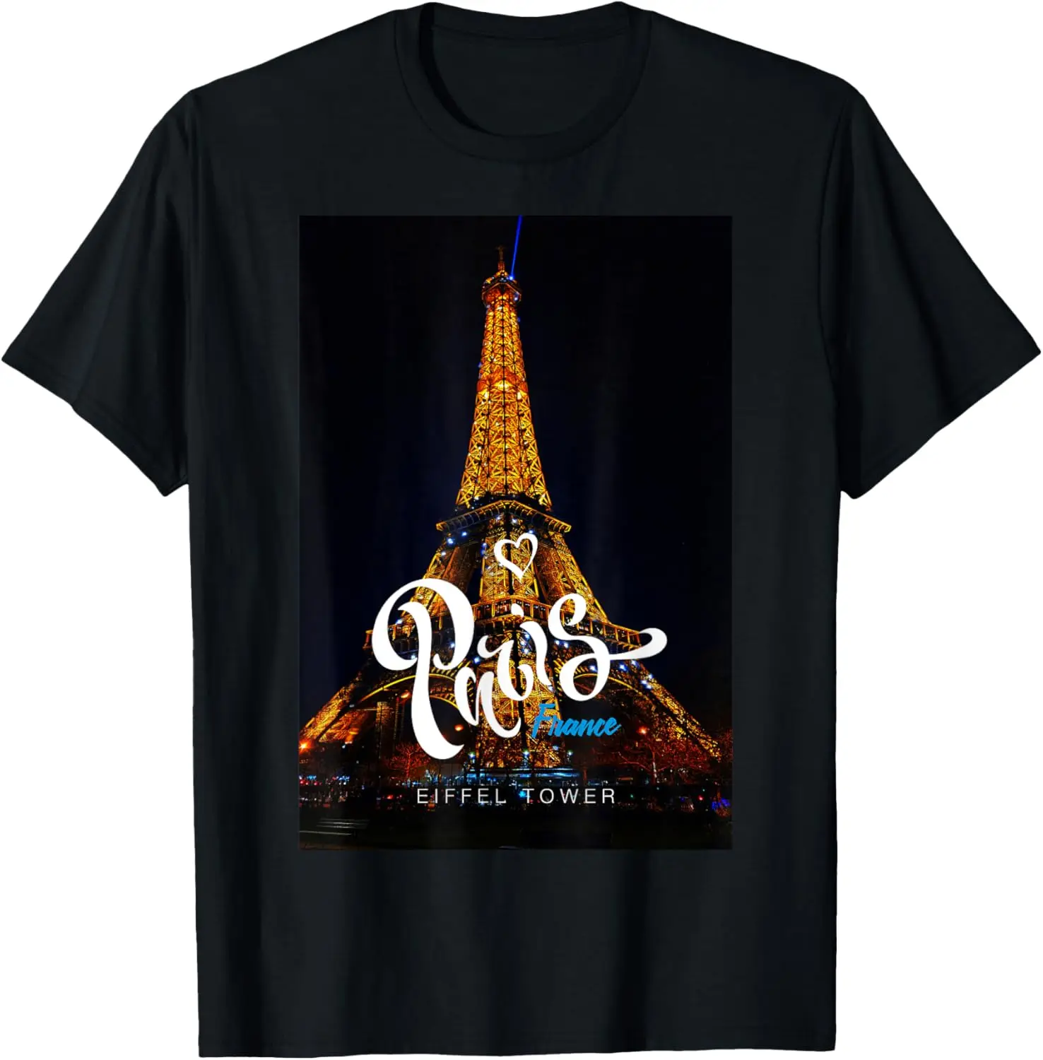 Herren Damen Jugend Real Paris Frankreich Eiffelturm Grafik T-Shirt