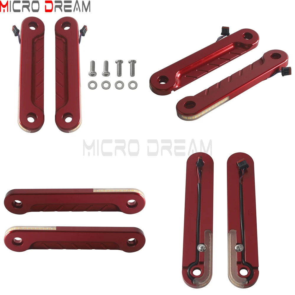 Motorcycle LED Flush Fork Turn Signal Light Brackets DRL Indicator Lights For Harley Touring Electra Street Tri Glide Road King