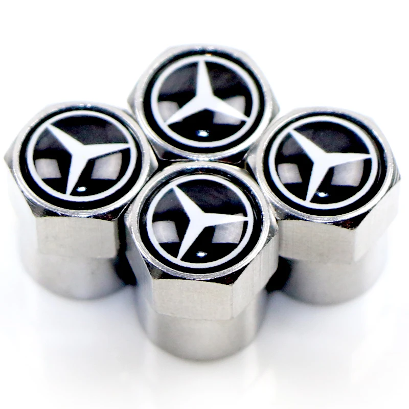 Car Tire Valve caps Emblem metal Cap Case For Mercedes Benz B/C/E/S Class A Class C200L GLC GLE CLA  accessories Car Styling image 6