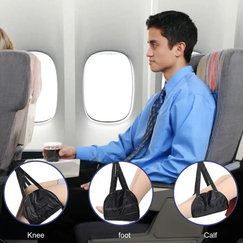Adjustable Airline Foot Rest Nonslip Base For Fatigue Relief Flight Relaxation