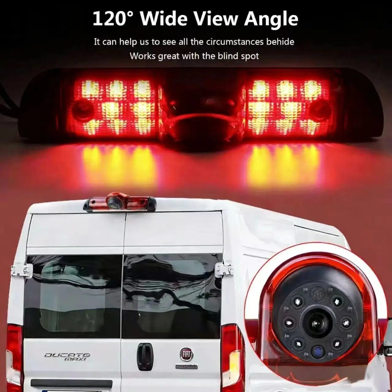 Applicable to Fiat Ducato Vauxhall Movano Citroen Relay/Jumper Peugeot Boxer (2006-)Reverse camera 7-inch display monitoring kit