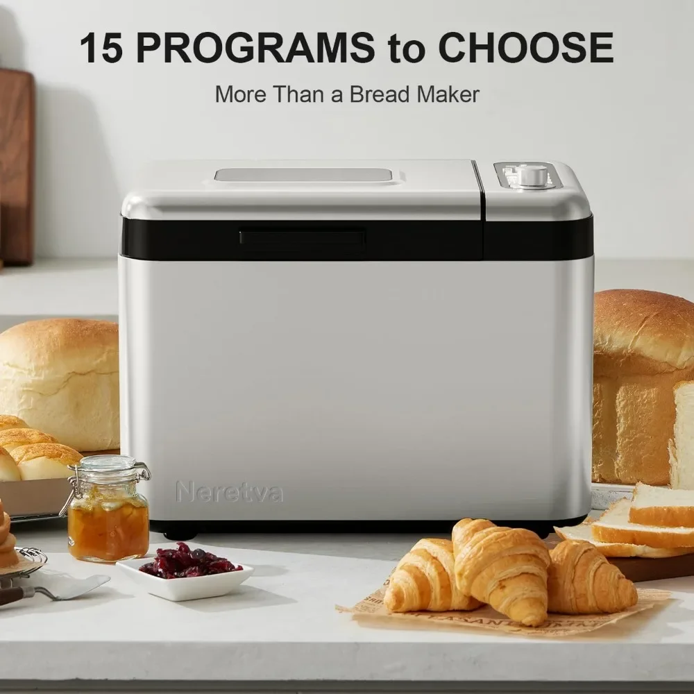 Máquina para hacer pan con panel táctil completo y pizza francesa de centeno de trigo blanco sin gluten
