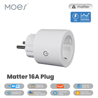 MOES Smart EU/US/UK Plug Matter WiFi Socket 15/16A Timer Outlet Power Monitor Support TUYA  Apple Homekit with Google Home Alexa