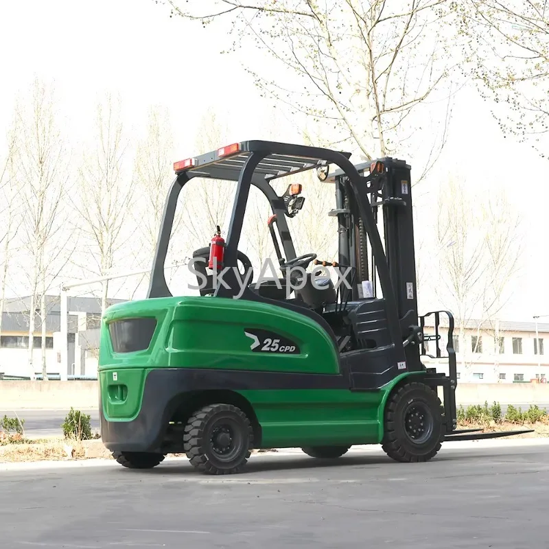 Factory Latest 2.5 Ton Electric Lead-Acid  Stacker CE Certified  For Small Indoor  Narrow Aisle Cargo Handling  With Spare Parts