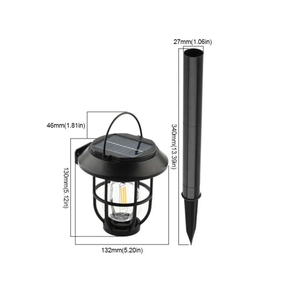 Multifunctional Hanging Solar Lamps Waterproof Bright Lawn Lamps Portable Motion Sensing Tungsten Filament Light Tent