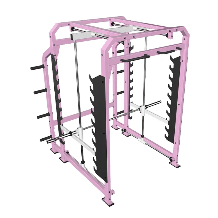 Commercial professional multifunctional fitness equipment with 3-D Smith Machines for gym.