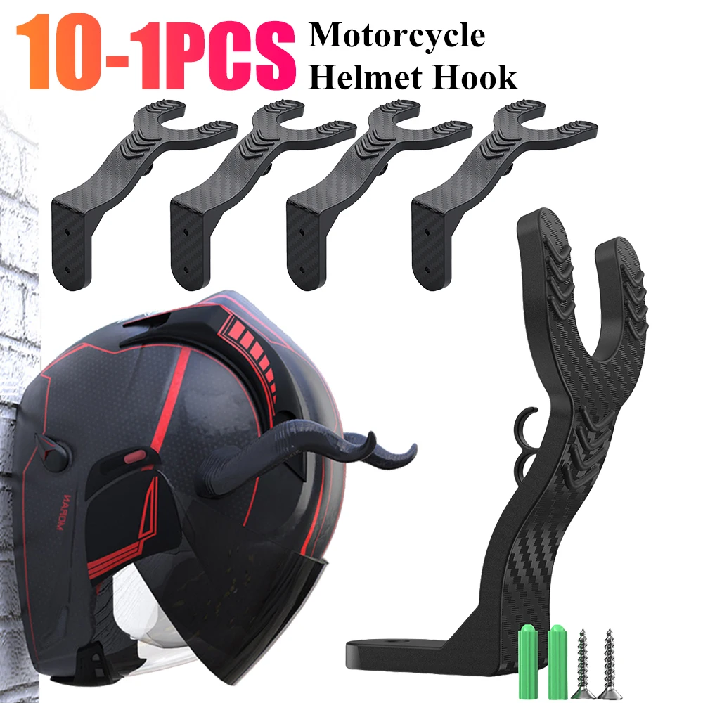 

1-10PCS Motorcycle Helmet Hook Racks Multipurpose Hook Hanger Home Luggage Jacket Holders Kitchen Cabinet Shelf Wall Mount Hooks