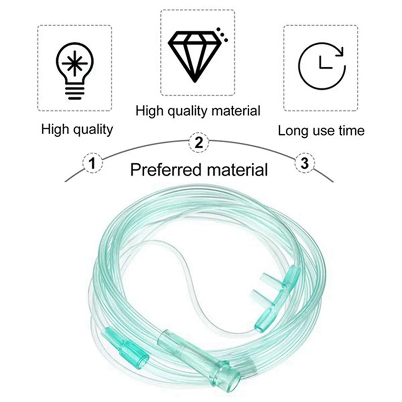 30Pcs Oxygen Cannulas 2 Meters Nasal Cannula Soft Nasal Oxygen Tubing O2 Cannula For Adults