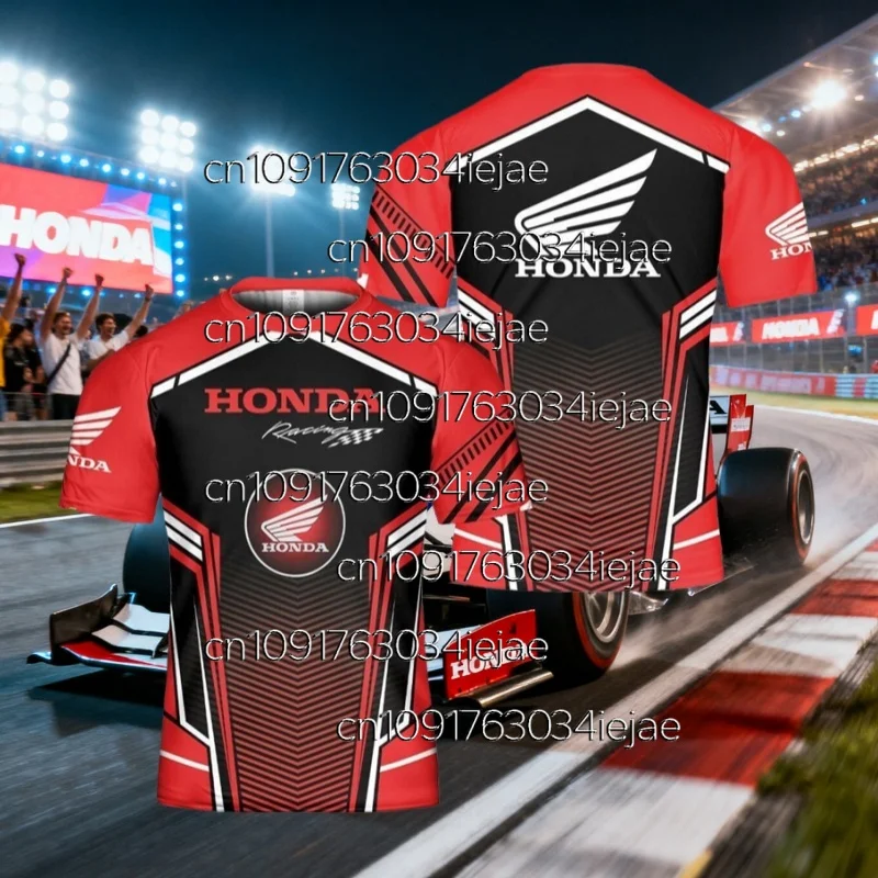 

Honda Racing Team Motorcycle Racing Suit Summer New Outdoor Cycling Loose Breathable Quick Drying O-Neck Short Sleeved T-Shirt