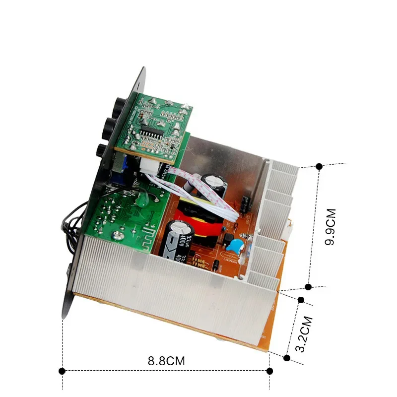 SOTAMIA Subwoofer Amplifier Audio Board Dual Microphone K Song Bluetooth Amplifier 30-150W For 6-10 Inch Speaker 220V 12V 24V